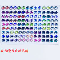 Rabbit Candy 6-20mm Colorful flat Round hemispherical 3D glass Eyes diy Stardelu Big Mouth Bag accessory sticker thumbnail 2