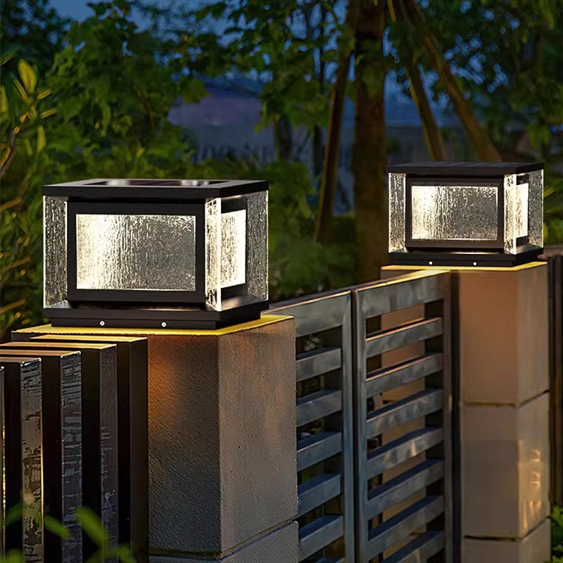 【拍一发二】太阳能柱头灯门柱灯 现代简约围墙庭院灯别墅大门灯
