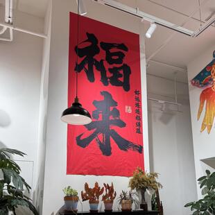 2026新年挂布背景布背景墙装饰条幅店铺元旦过年场景布置拍摄道具