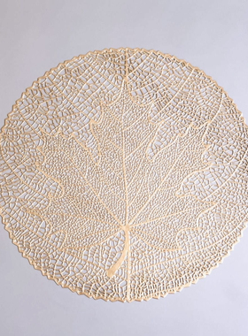 38厘米圆形轻奢高级感西餐餐垫PVC隔热餐垫欧式酒店专用仪式感