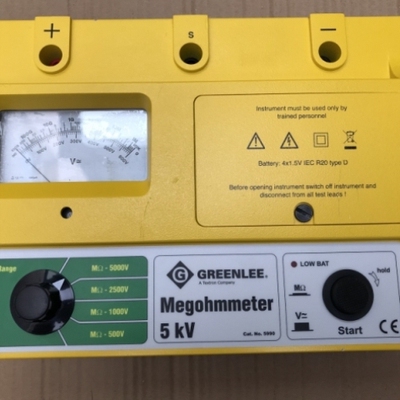 【议价】库存Greenlee 5990 5KV指针式兆欧表/绝缘电阻测试仪实拍