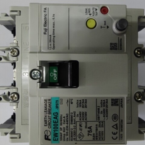 【议价】EW100EAG EW100 3P 100A 75A 正品富士Fe漏电断路器