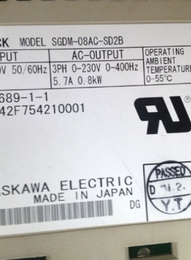 【议价】安川伺服驱动器 SDGM-08AC-SD2B 包好 可单买驱动板主板