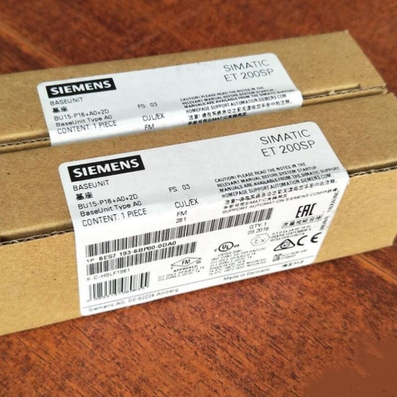 【议价】6ES7193-6BP00-0DA1基础单元 BU15-P16+A0+2D/T不带AUX端