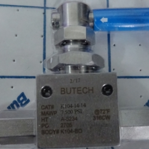 【议价】Butech布泰科不锈钢直通常闭30000psi气控截止阀3KOS1081