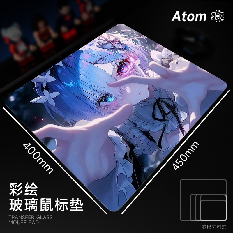 ATOM亚当光伏玻璃鼠标垫钢化升级顺滑FPS电竞游戏办公桌垫家用垫