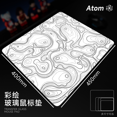 ATOM亚当光伏玻璃鼠标垫钢化升级顺滑FPS电竞游戏办公桌垫家用垫