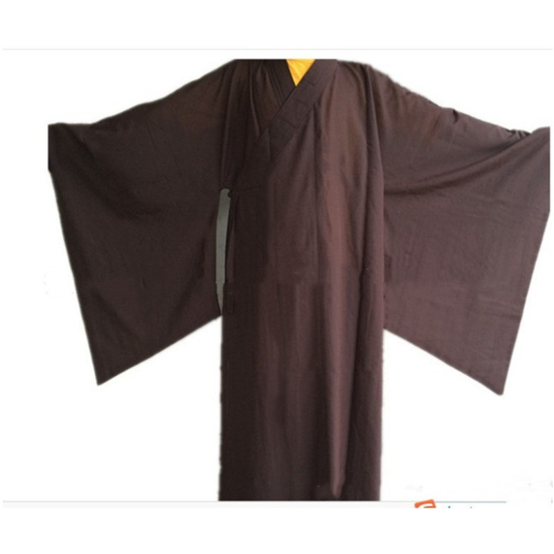 适用台湾海青居士服长袍男女夏季和尚衣服不透明大褂长褂僧a0441