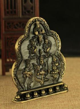 适用藏传供品 合金招财黄财神 五行水财神财神摆件 藏巴拉 a0040