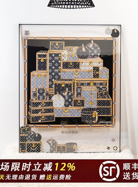 意式极简《包治一切》亚克力丝巾装饰画高级感立体客厅沙发挂画