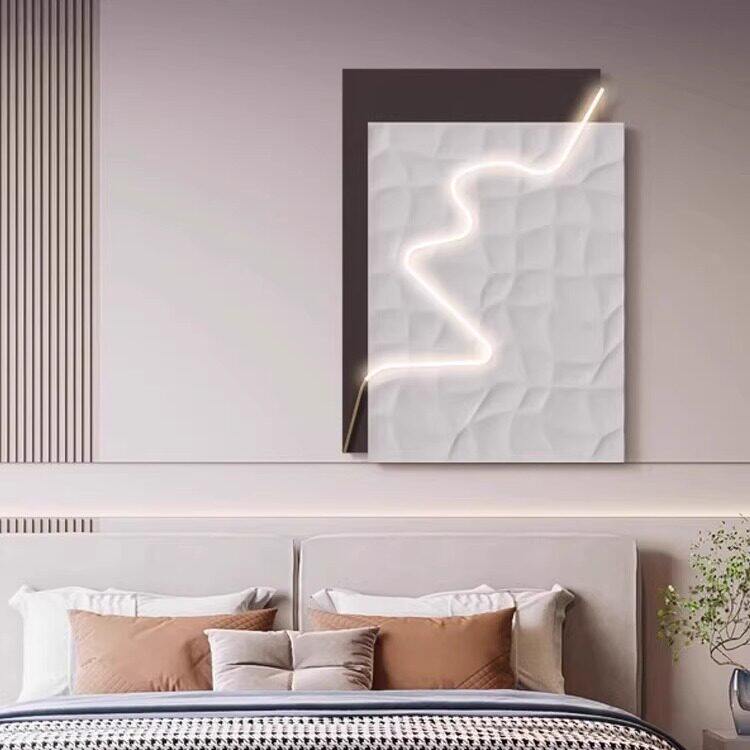 现代简约LED发光立体浮雕装饰画