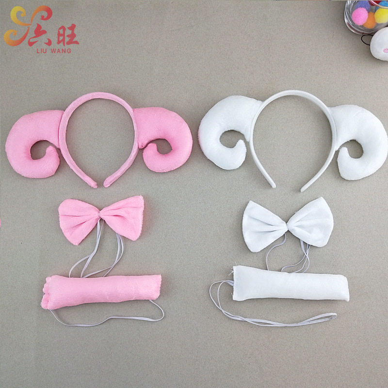 动物演出头饰小羊发箍美羊羊喜羊羊头箍童话故事话剧装饰道具