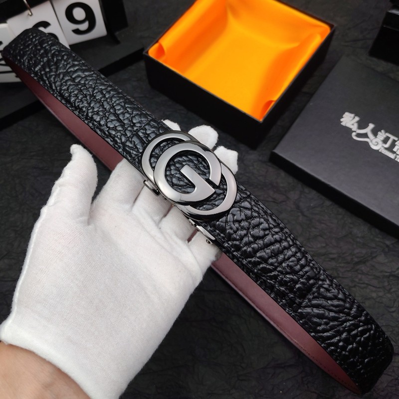 正宗野牛皮男士自动扣皮带G扣大腰带/皮带/腰链