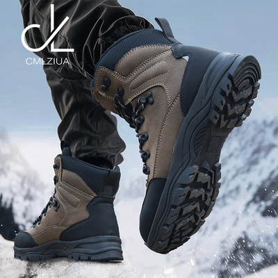 CMLZIUA高端正品男士冬季雪地靴加厚防水防滑户外登山东北棉鞋