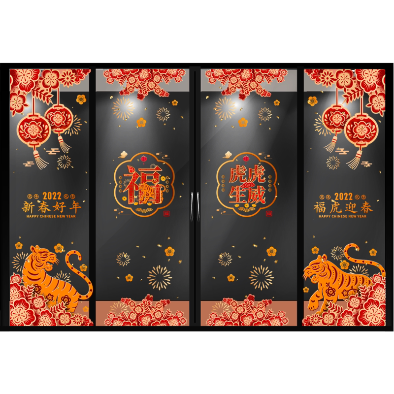 玻璃门装饰立誉超大橱窗中式