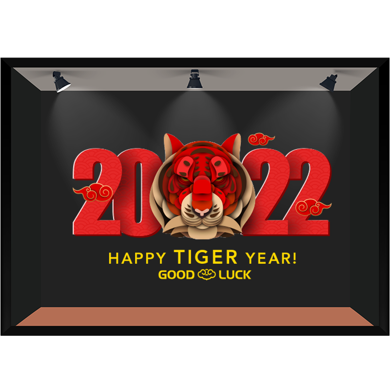 玻璃贴纸立誉橱窗PVC新年装饰