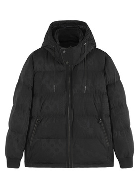 ANDREW MACKENZIE男士秋冬款休闲舒适连帽鹅绒厚款羽绒服外套上衣