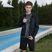 春秋款 ANDREW MACKENZIE男士 休闲舒适拉链翻领夹克外套上衣