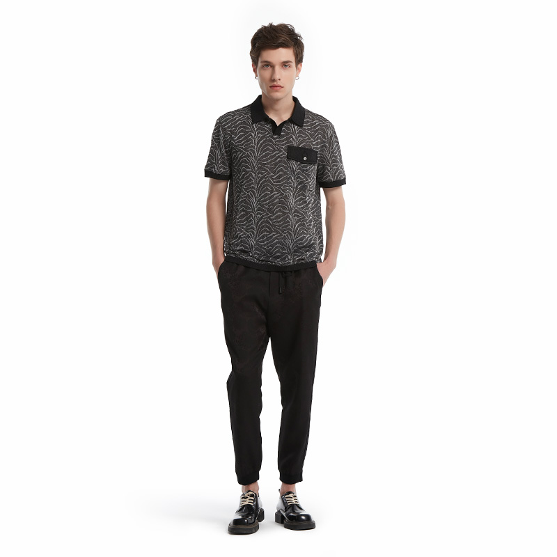 ANDREW MACKENZIE意大利男装 馀烬系列夏季男士短袖Polo衫T恤男