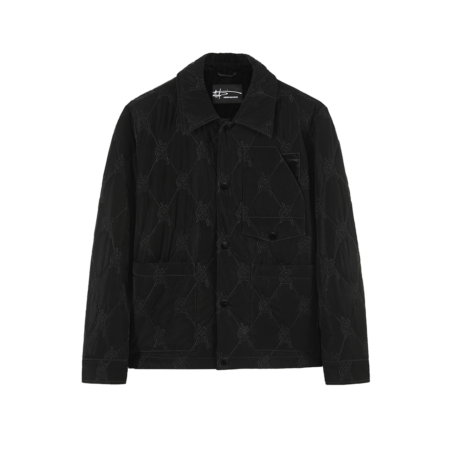 ANDREW MACKENZIE男士 秋冬款舒适保暖翻领纯色棉服外套上衣