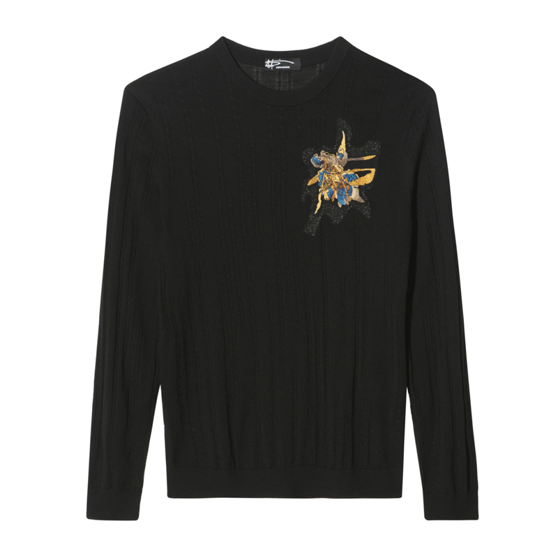 ANDREW MACKENZIE男士春秋款休闲舒适绵羊毛圆领套头毛衫内搭上衣