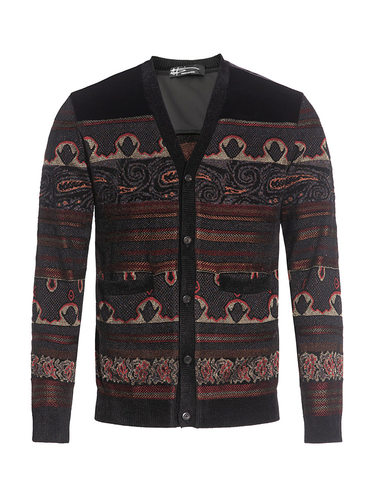 ANDREW MACKENZIE意大利男装秋冬新款V领花纹针织551062133602