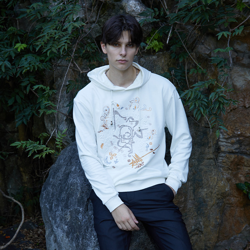 ANDREW MACKENZIE意大利男装2023秋季潮流花卫衣551252332112