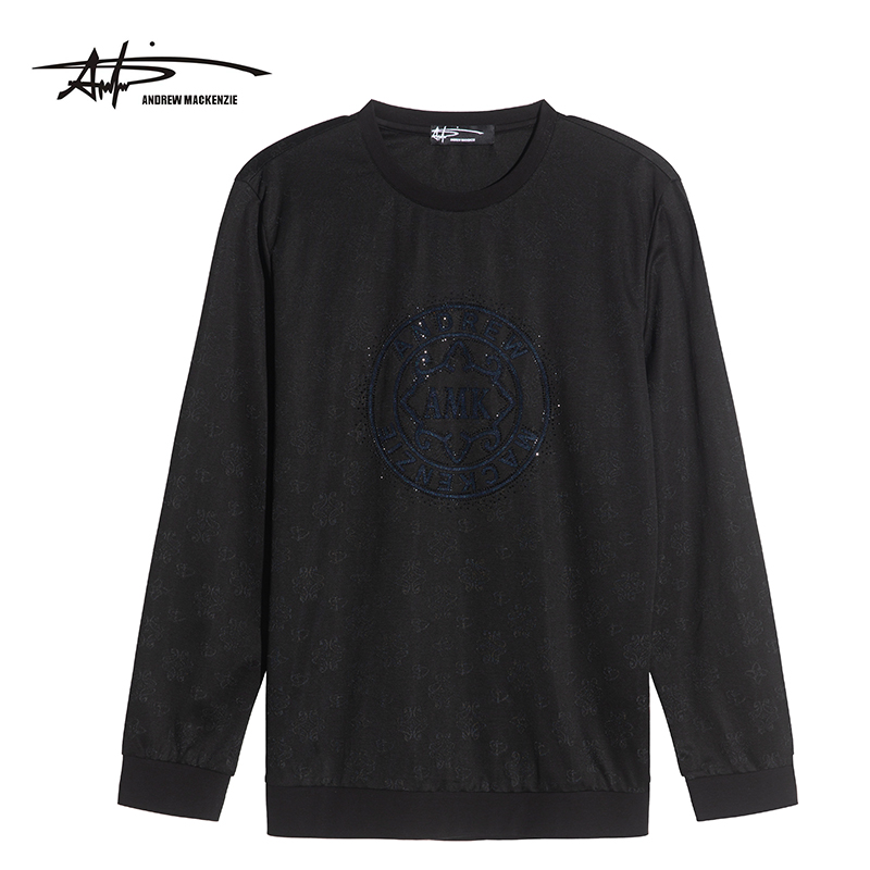 ANDREW MACKENZIE意大利男装商务春季新长袖T恤55T125225120