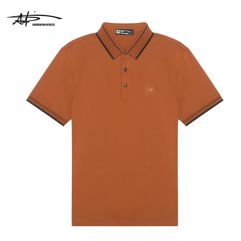 ANDREW MACKENZIE意大利男装 时尚简约百搭男士Polo衫短袖男夏季