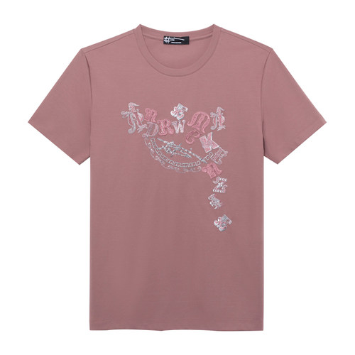 AMK夏季简约烫钻短袖T恤男日常