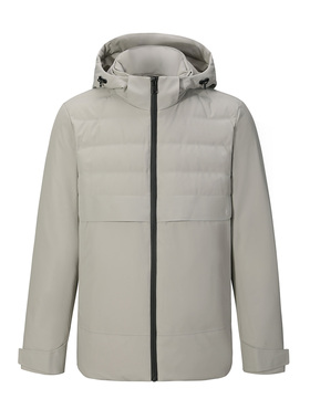 ANDREW MACKENZIE男士 秋冬款休闲舒适白鹅绒连帽羽绒服外套上衣