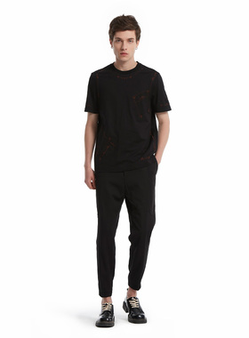 ANDREW MACKENZIE意大利男装  时尚撞色提花 男士T恤551232223114