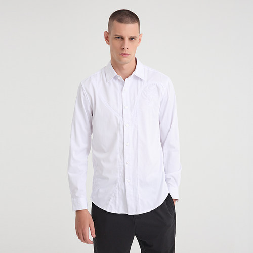 ANDREW MACKENZIE意大利男装重工高级绣花长袖衬衫551242212403