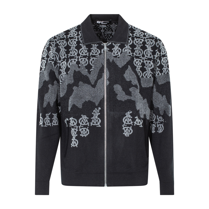 ANDREW MACKENZIE男士 秋冬款休闲舒适翻领拉链开衫毛衣外套上衣