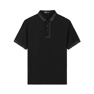 ANDREW MACKENZIE男士 夏季款休闲舒适POLO领薄款短袖衬衫T恤上衣