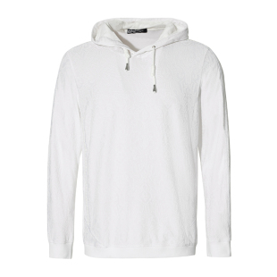 ANDREW T恤连帽卫衣 MACKENZIE春秋混纺提花不规则拼接长袖