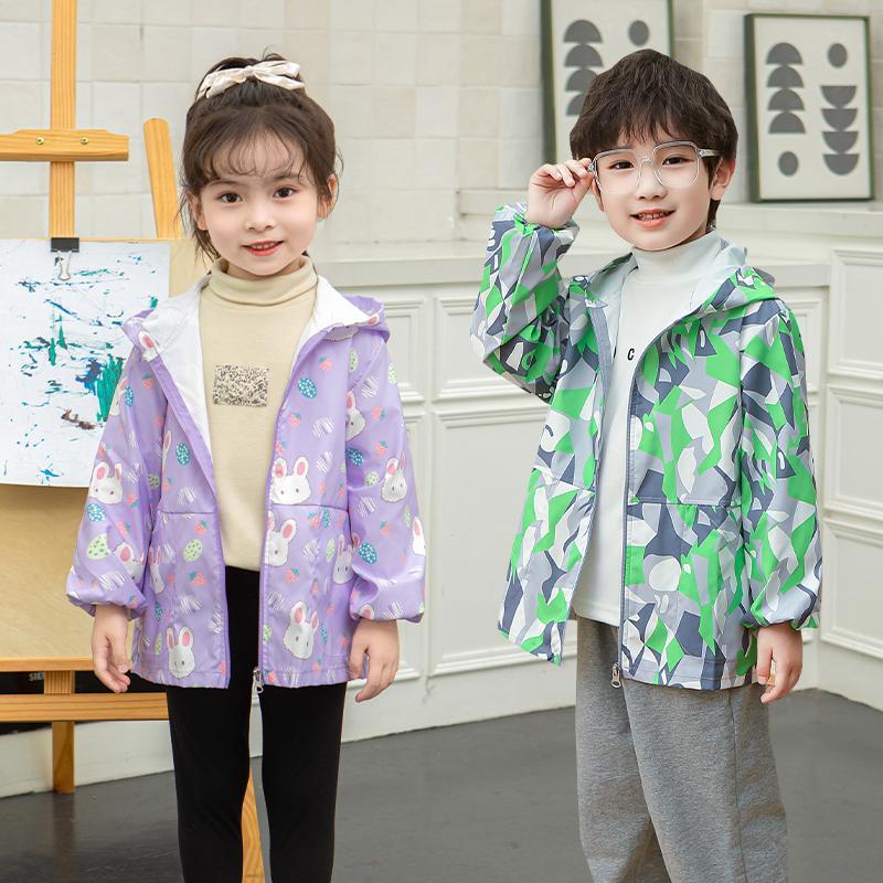 儿童秋冬防水罩衣羽绒服长袖