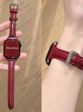 新年红适用表带小米手环10pro腕带9pro细款红米watch6小蛮腰5皮带