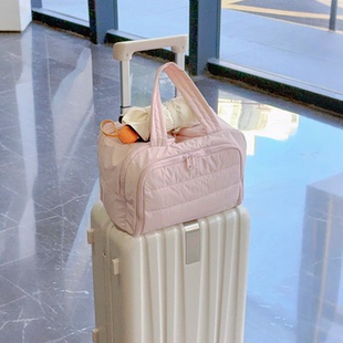 旅行化妆包大容量女便携外出差化妆品分区收纳包挂行李箱立体不塌