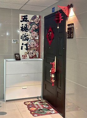 新年装饰挂件入户门春字灯笼挂饰2026马年元旦氛围感福字壁挂摆件