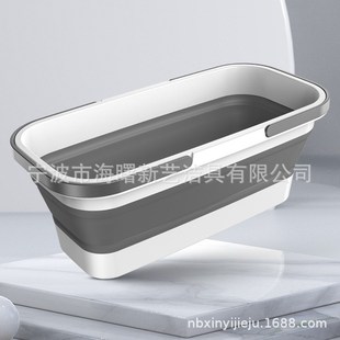 多用途折叠拖把桶家用便携式夹缝收纳长方形单桶手提塑料水桶厂家