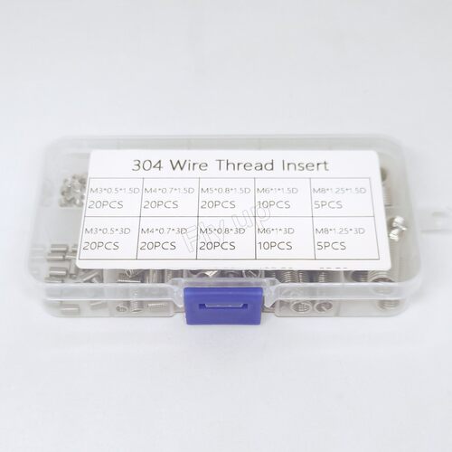 150pcs/304不锈钢钢丝螺套M3-M8系列螺纹护套螺纹修复牙套紧固件