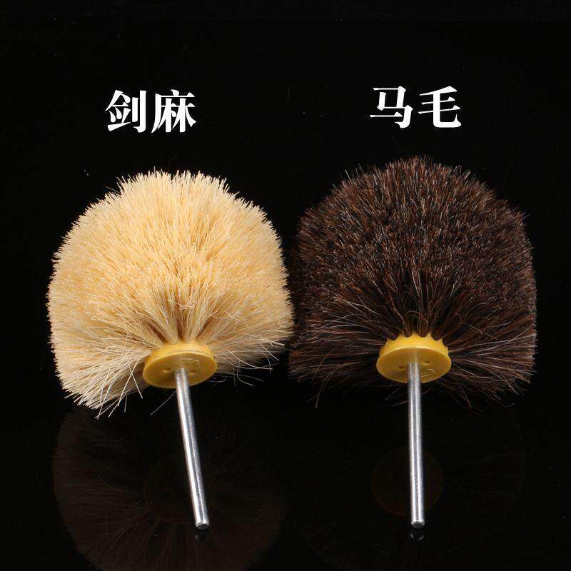 长柄马毛刷剑麻椭圆刷木头根雕打磨花头红木表面抛光上蜡浮尘手工
