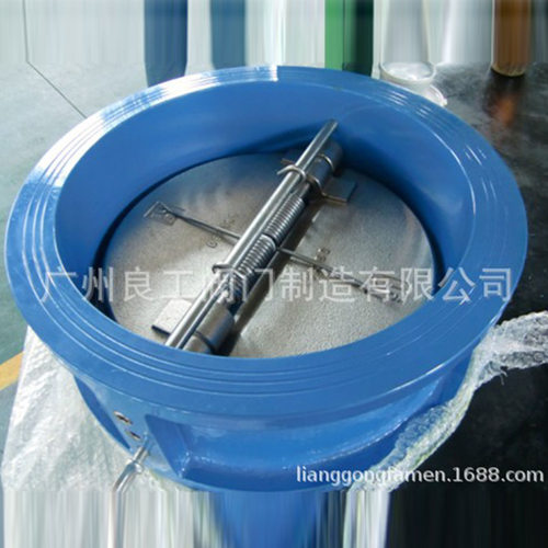 天津塘沽阀门H77X-16C/Q/P对夹式蝶型双瓣止回阀逆止阀DN50 100