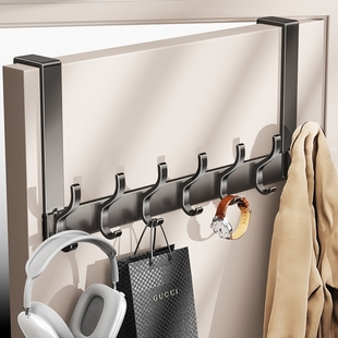 门后可爱挂钩入户门后挂衣架加长款浴室连排衣柜挂置物架衣帽钩背
