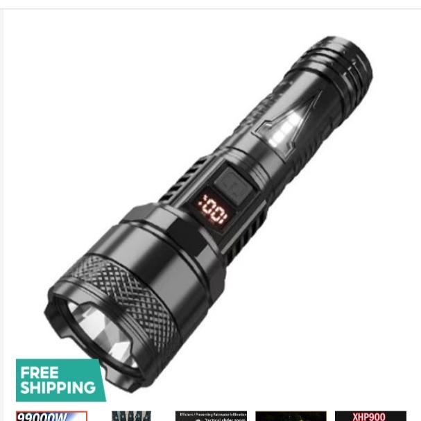 自行车夜骑灯强光手电筒便携式