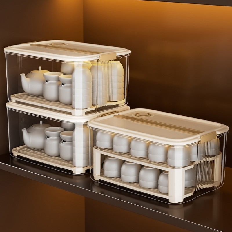 便携茶具收纳盒新款茶杯玻璃杯存放整理储物架功夫餐桌摆摊透明置,收纳整理,其他收纳盒,淘宝优惠券,粉丝福利购,淘宝优惠卷