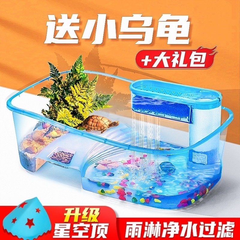 宠物龟乌龟缸新款迷你生态龟缸容器饲养招财养家客厅箱桌专用懒人,宠物/宠物食品及用品,桌面缸,淘宝优惠券,粉丝福利购,淘宝优惠卷