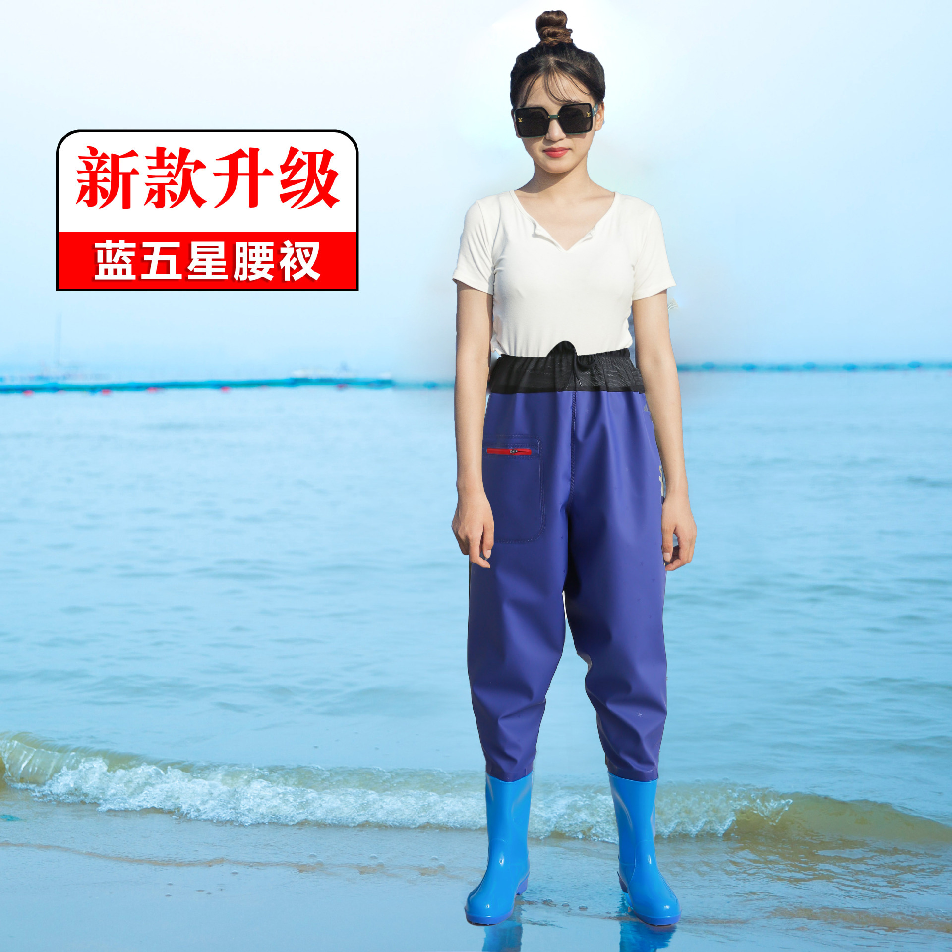 加厚全身防水下水裤男钓鱼橡胶