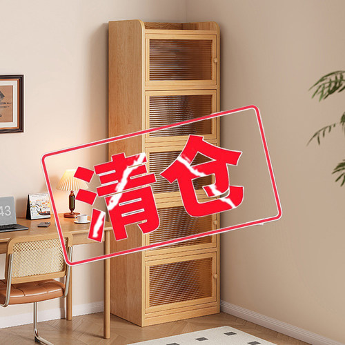 加厚书柜落地置物架一体靠墙